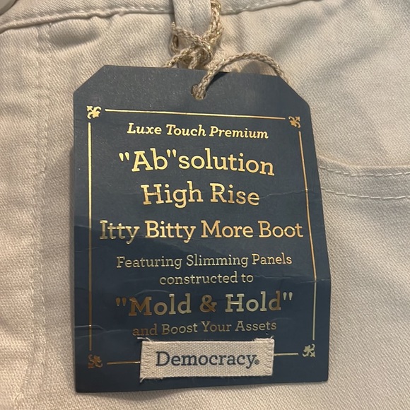 Democracy Blanch Almond Luxe Touch High Rise Itty Bitty More Boot Jeans - Picture 8 of 13